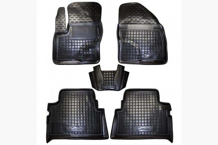 Ford C-Max 2004–2010 Gummimattor med hög kant (Autogumm) Image