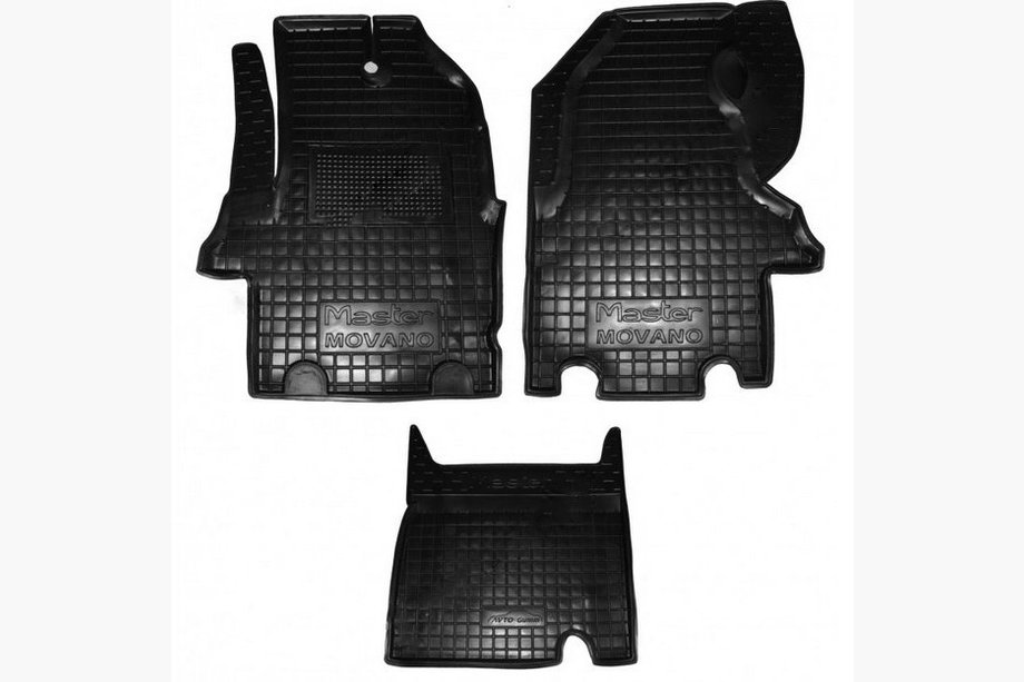Renault Master 1998–2010 Gummimattor med hög kant (Autogumm) Image