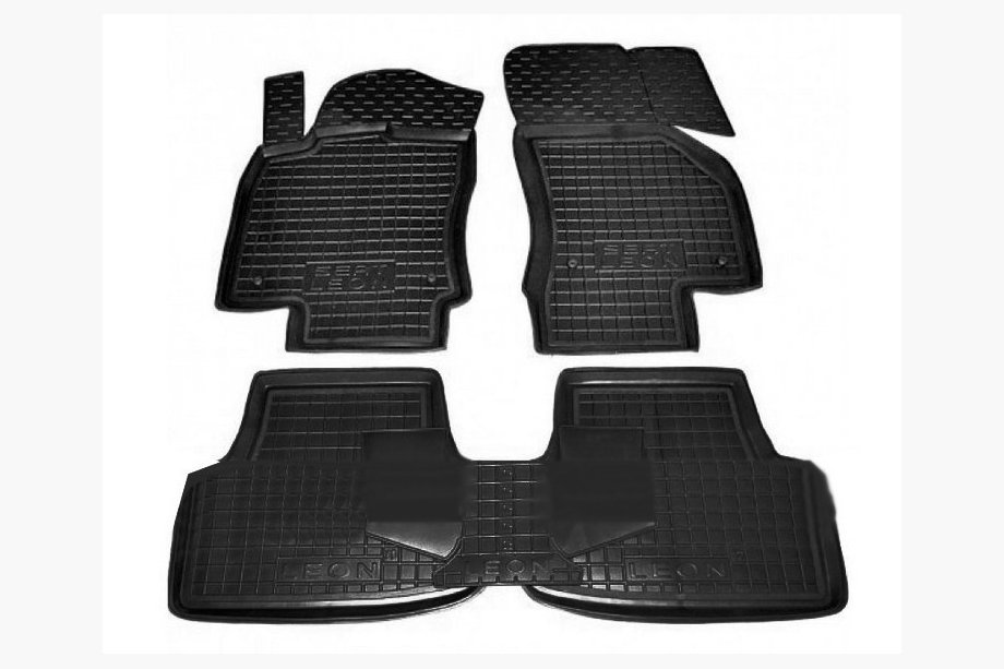 Seat Leon 2013–2020 Gummimattor till kupén med 3D-kant (Autogumm) Image