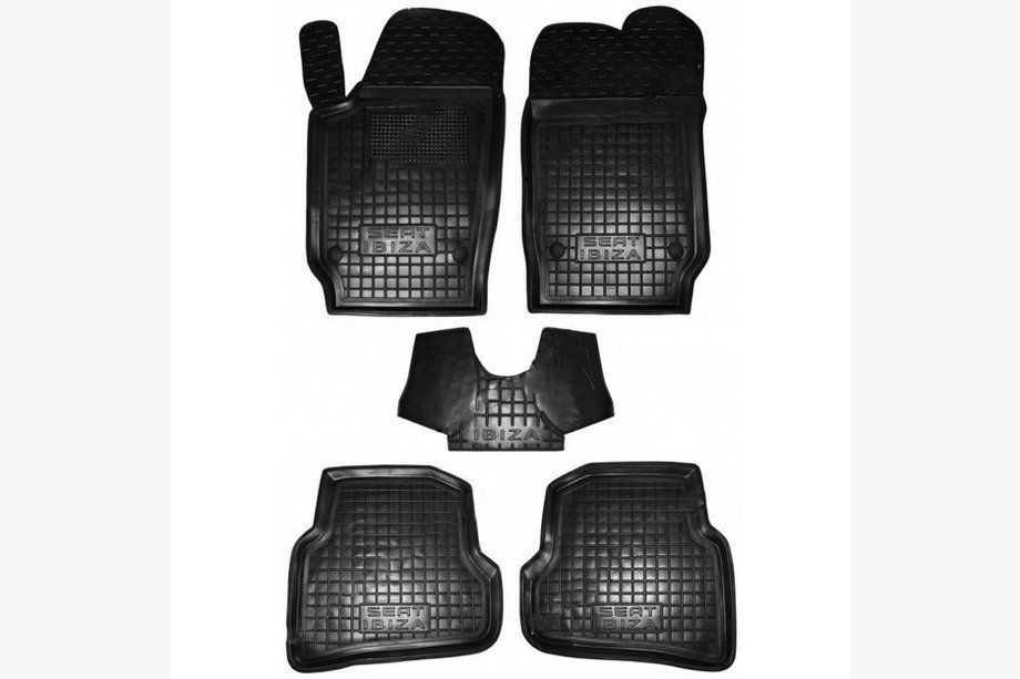 Seat Ibiza 2010–2017 Gummimattor med hög kant (Autogumm) Image
