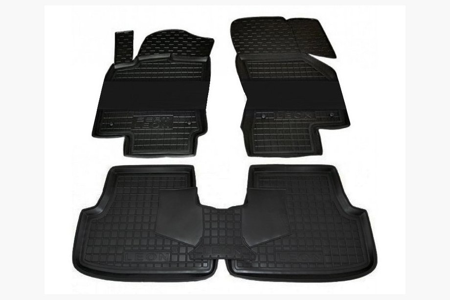 Seat Leon 2013–2020 Gummimattor till kupén med 5D-kant (Autogumm) Image