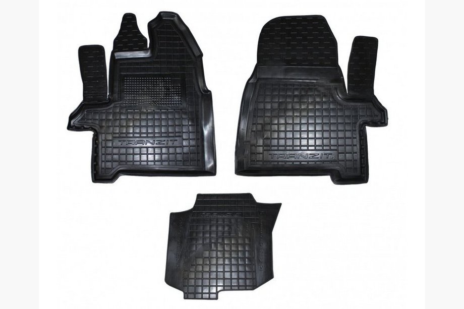Ford Transit 2014– Gummimattor med kant 1+2 (Autogumm) Image