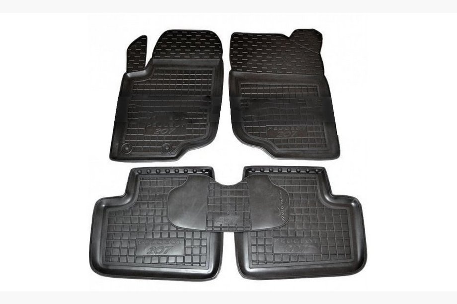 Peugeot 207 2006–2014 Gummimattor med hög kant (Autogumm) Image