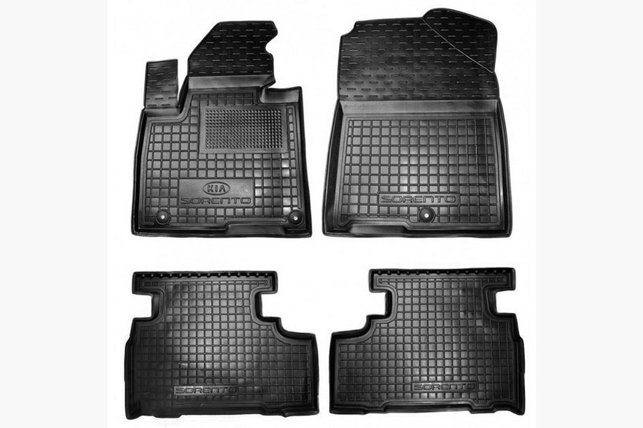 Kia Sorento III UM 2014–2020 Gummimattor med hög kant, 5-sits (Autogumm) Image