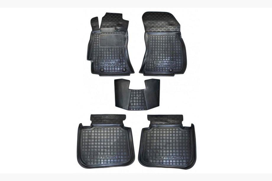 Subaru Outback 2014–2019 Gummimattor med hög kant (Autogumm) Image
