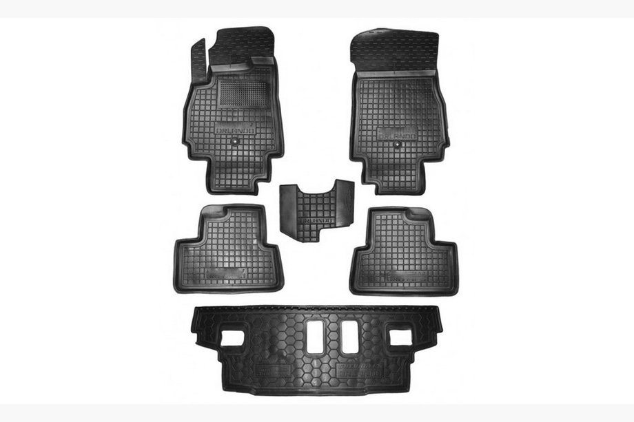 Chevrolet Orlando 2010–2018 Gummimattor till kupén med hög kant, 7 säten (Autogumm) Image