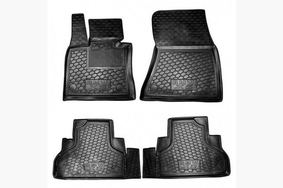 BMW X5 F15 2013–2018 Gummimattor med hög kant (Autogumm) Image