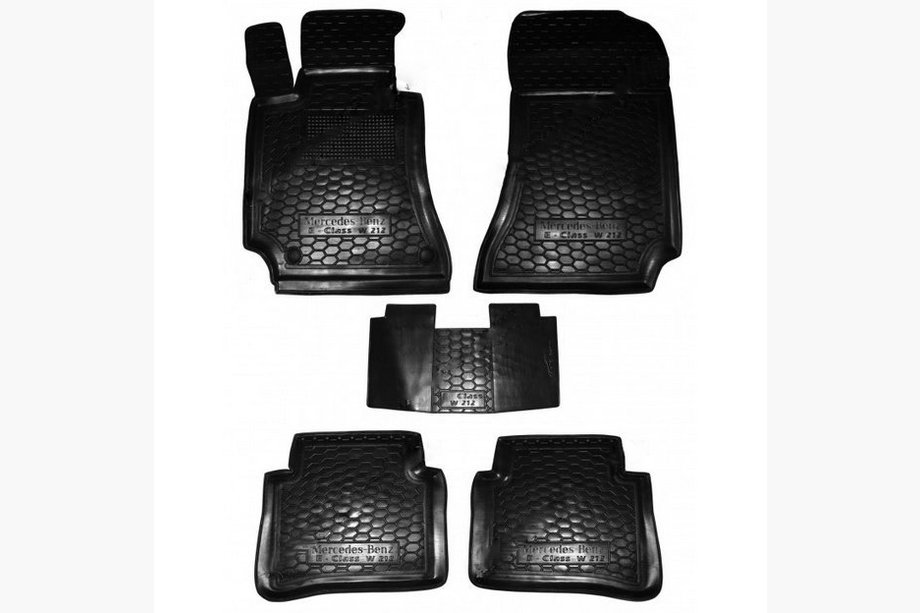 Mercedes E-class W212 2009–2016 Gummimattor med hög kant (Autogumm) Image