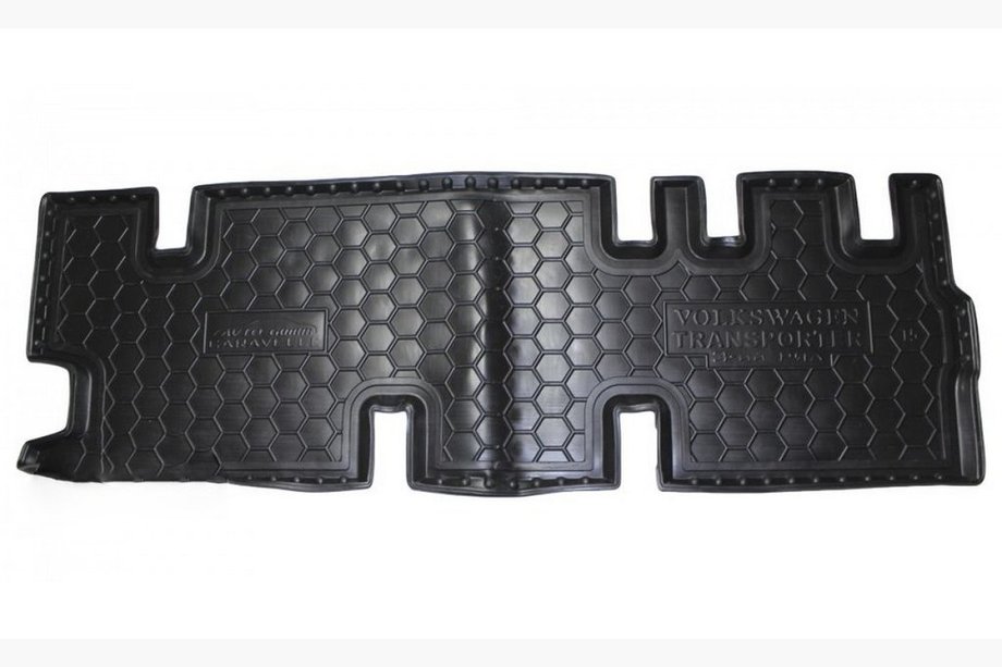 Volkswagen T5 2010–2015 Gummimattor med kant Caravelle 3:e raden med värme (Autogumm) Image