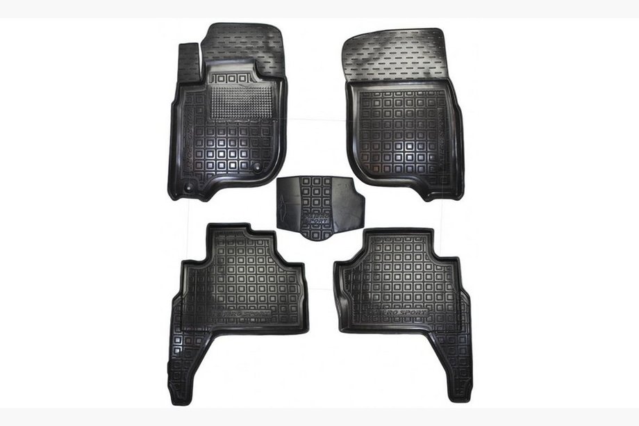 Mitsubishi Pajero Sport 2015– Gummimattor med hög kant (Autogumm) Image