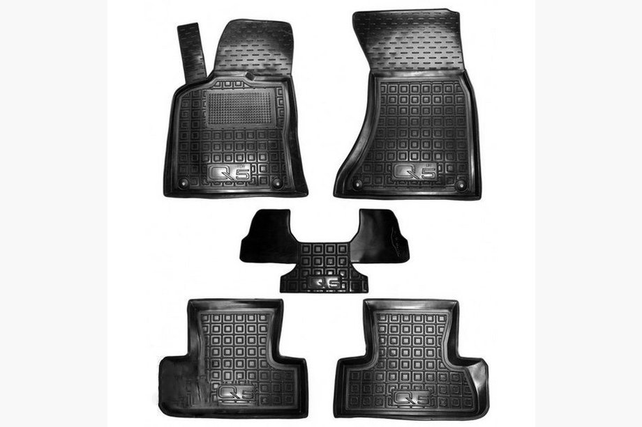 Audi Q5 2008–2017 Gummimattor med hög kant (Autogumm) Image