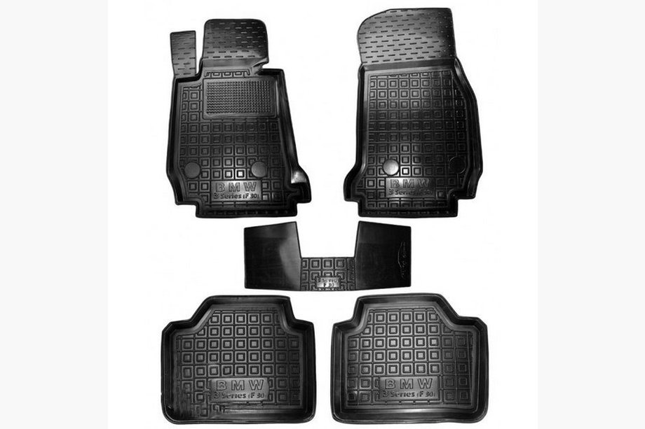 BMW 3-serien F30/F31 2012–2019 Gummimattor med hög kant (Autogumm) Image