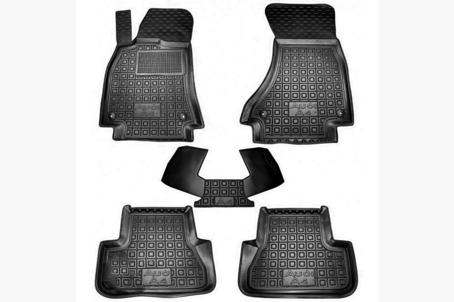 Audi A4 B8 2007–2015 Gummimattor med hög kant (Autogumm) Image