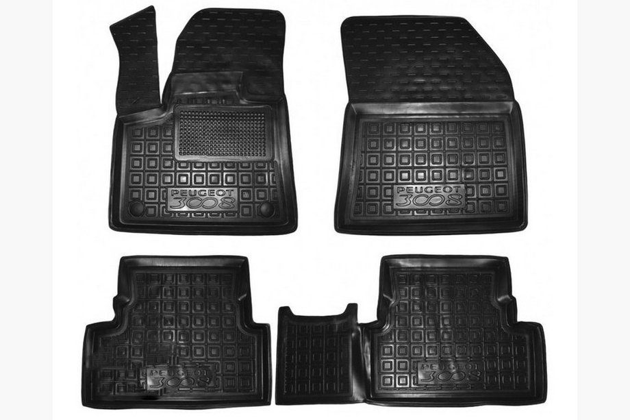 Peugeot 3008 2016–2023 Gummimattor med hög kant (Autogumm) Image