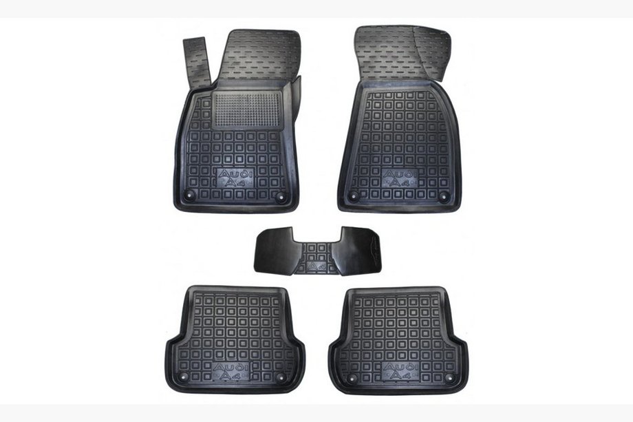Audi A4 B6 2000–2004 Gummimattor med hög kant (Autogumm) Image