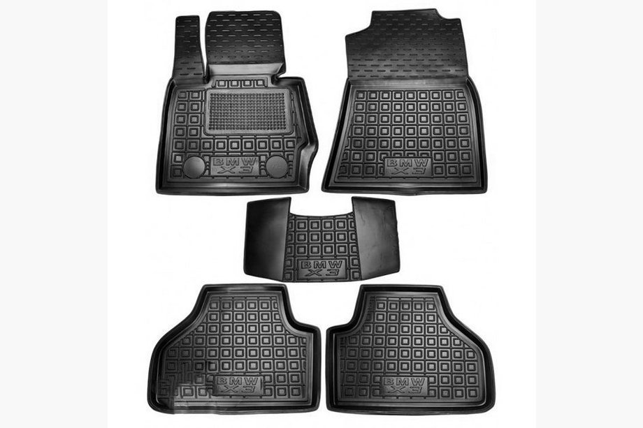 BMW X3 F25 2011–2018 Gummimattor med hög kant (Autogumm) Image