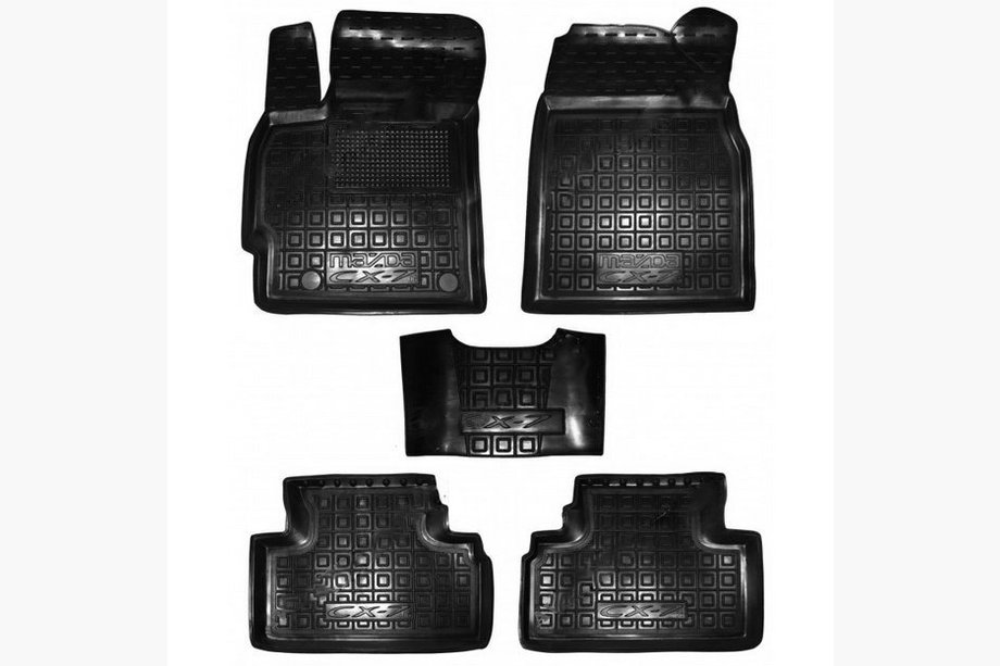 Mazda CX-7 2006–2012 Gummimattor med hög kant (Autogumm) Image