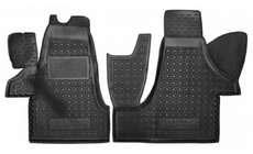 Volkswagen T5 Transporter 2003–2010 Gummimattor med kant (Autogumm, fram för 1+2) foto 1