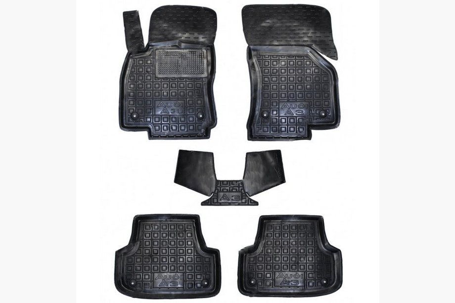 Audi A3 2012–2020 Gummimattor med hög kant (Autogumm) Image