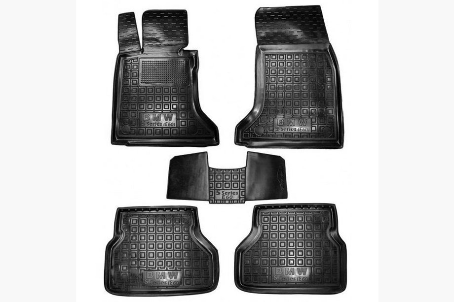 BMW 5-serien E60/E61 2003–2010 Gummimattor med hög kant (Autogumm) Image
