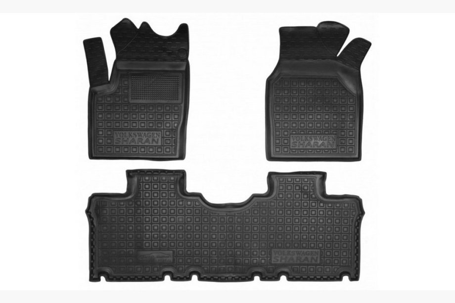 Volkswagen Sharan 1995–2010 Gummimattor med hög kant 1995-2000 5 säten (Autogumm) Image