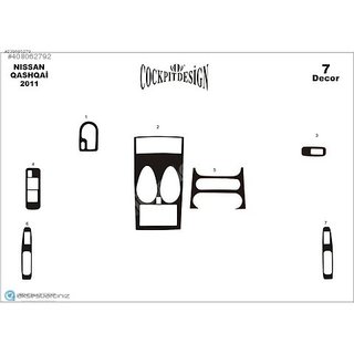 Instrumentpanelslister (Meric) Nissan Qashqai 2010–2014 foto 3