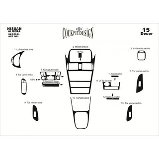 Instrumentpanelslister (03-06) Nissan Almera N16 2000–2006 foto 4