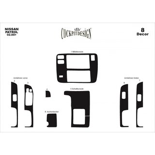 Instrumentpanelsinlägg (2000-2004) Nissan Patrol Y61 1997–2011 foto 4