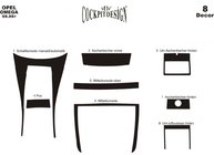 Opel Omega B 1994–2003 Instrumentpanelslister (1999-2003) Aluminium foto 4