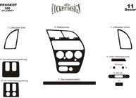 Peugeot 306 1993–2001 Instrumentpanelsöverdrag (1997-2001) Aluminium foto 2