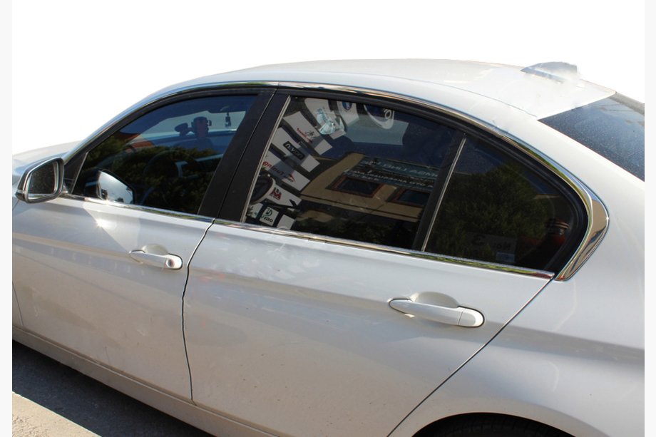 BMW 3-serien F30/F31 2012–2019 Komplett fönsterlistset (8 st, rostfritt) Image