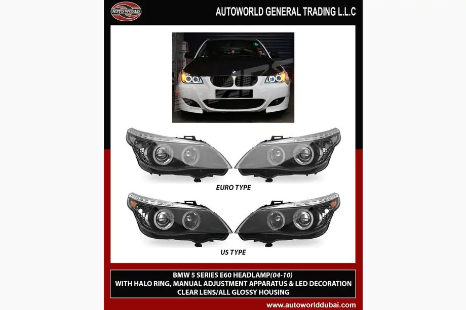 BMW 5-serien E60/E61 2003–2010 Framstrålkastare (2 st) Image