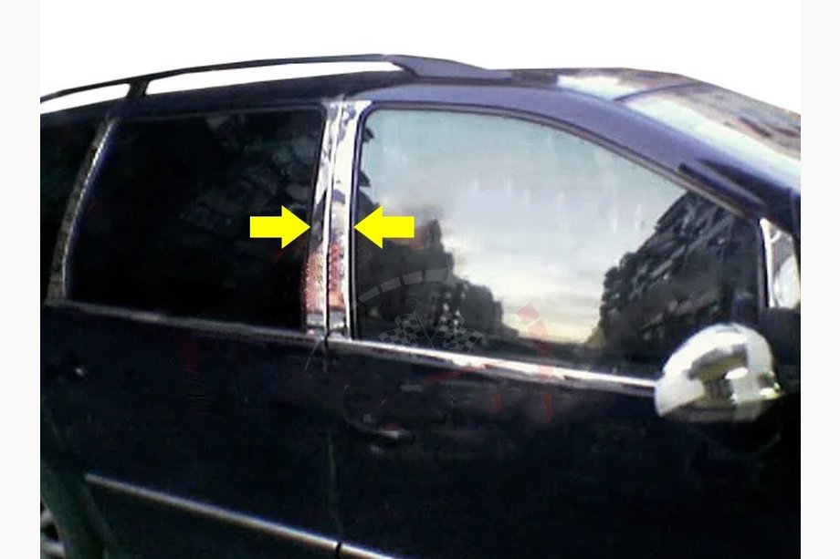 Ford Galaxy 1995–2006 Kromlister för dörrstolpar (8 st, rostfritt) Image
