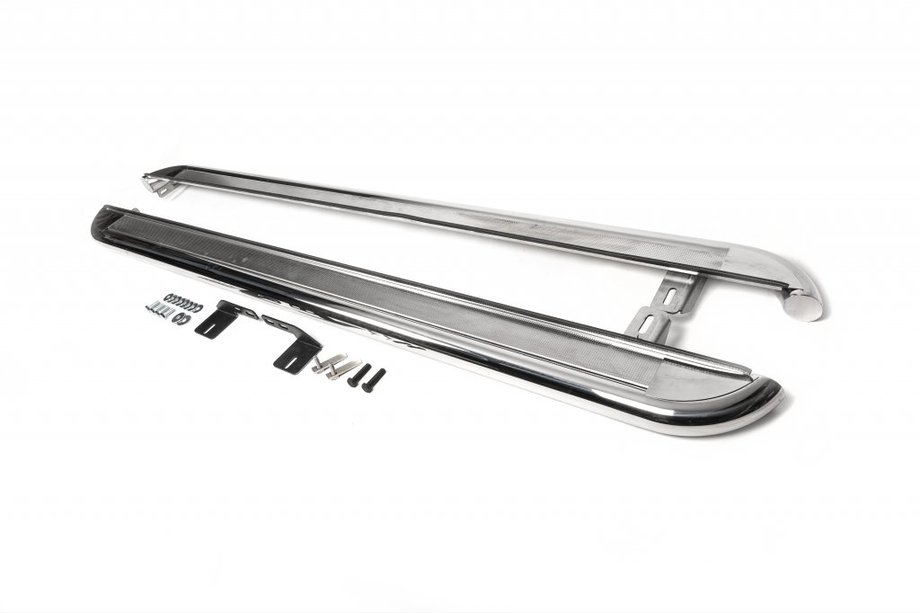 Fiat Doblo I 2005–2010 Sidosteg Premium (2 st, rostfritt) 60 mm, Maxi (lång hjulbas) Image
