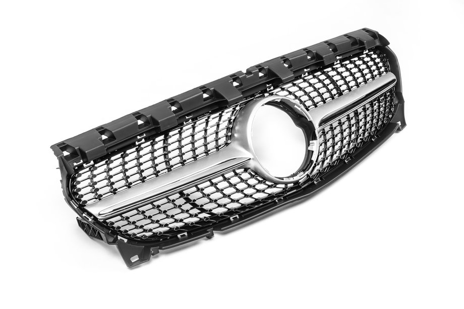 Mercedes CLA C117 2013–2019 Främre grill (2017-2019, Diamond Silver) Foto 6
