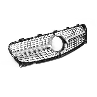 Främre grill Diamond Silver (2017-2019) Mercedes GLA X156 2014–2019 foto 3