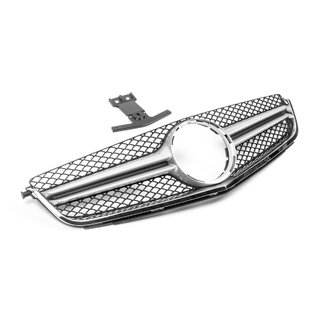 AMG Silver frontgrill (för C63) Mercedes C-klass W204 2007–2015 foto 1