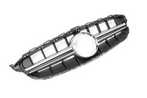 Mercedes C-class W205 2014–2021 Frontgrill i C63-design (för Avantgarde/AMG-Line/C43 AMG) 2018+, utan kamera foto 5