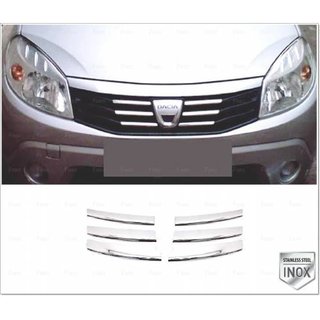 Frontgrill-list (rostfritt stål) Dacia Sandero 2007–2013 foto 3