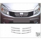Dacia Sandero 2007–2013 Frontgrill-list (rostfritt stål) foto 3