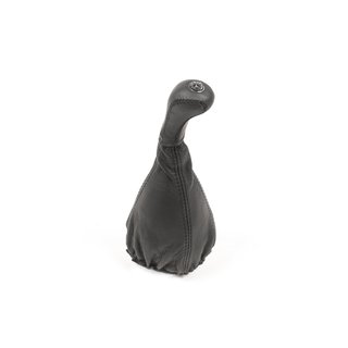 Växelspaksknopp med läderdamask foto 3