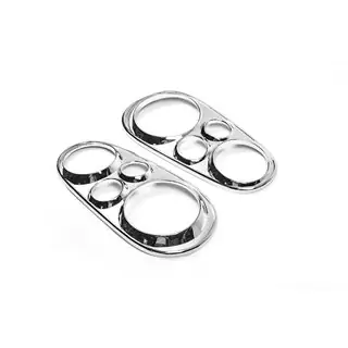 Kromade strålkastarringar V1 (2 st, plast) foto 2