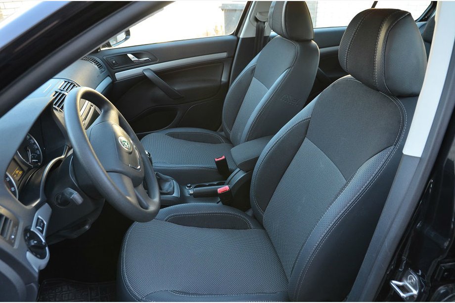 Skoda Octavia II A5 2010–2013 Sätesöverdrag (konstläder↗tyg, Premium) Image