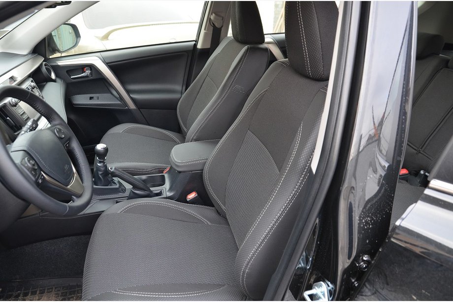 Toyota Rav 4 2013–2018 Sätesöverdrag (konstläder↗tyg, Premium) Image