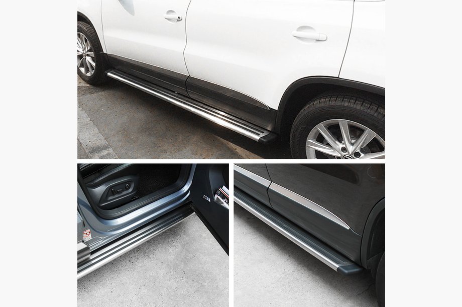 Volkswagen Tiguan 2007–2016 ORIGINAL! Sidosteg (2 st, aluminium) Image