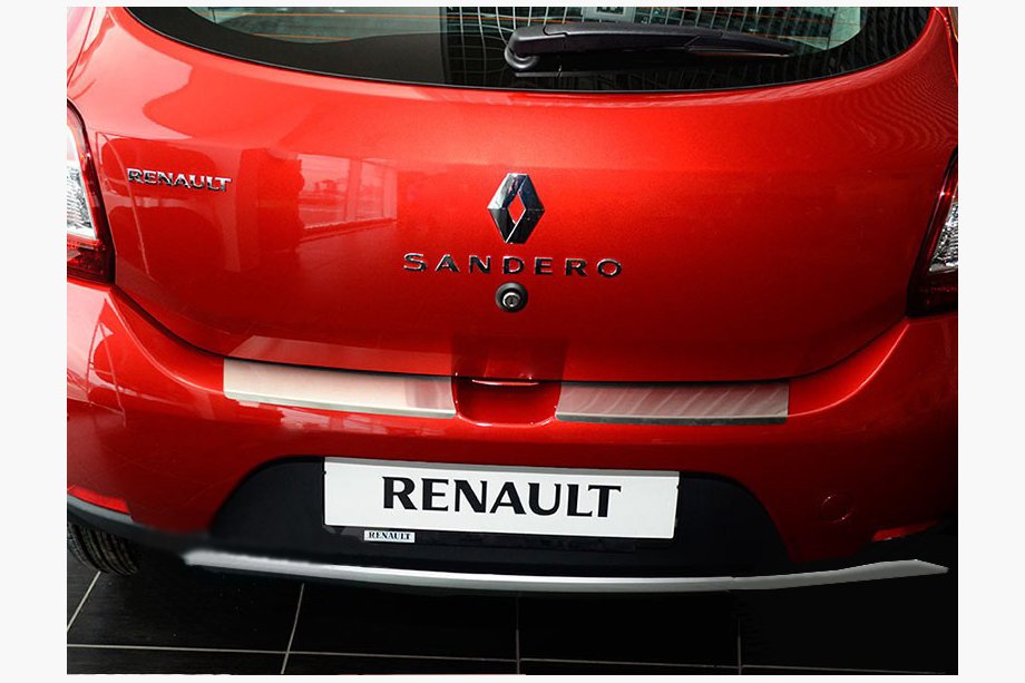 Renault Sandero 2013–2022 Kromad stötfångarskydd bak med bockning (Нотанико) Image