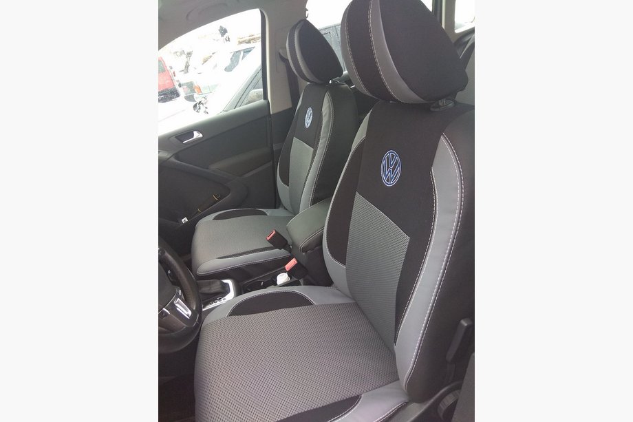 Volkswagen Tiguan 2007–2016 Bilsätesöverdrag (konstläder↗tyg, Premium) Image