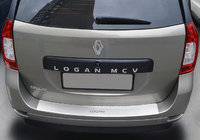 Renault Logan MCV 2013–2022 Bakre stötfångarskydd med bockning NatANika (rostfritt stål) foto 1