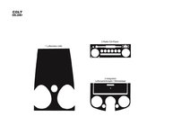 Mitsubishi Colt 2004–2012 Instrumentpanelslister (2004-2007) Aluminium foto 3