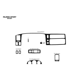 Instrumentpanelsöverdrag (2002-2007) Mitsubishi Pajero Sport 1996–2007 foto 3